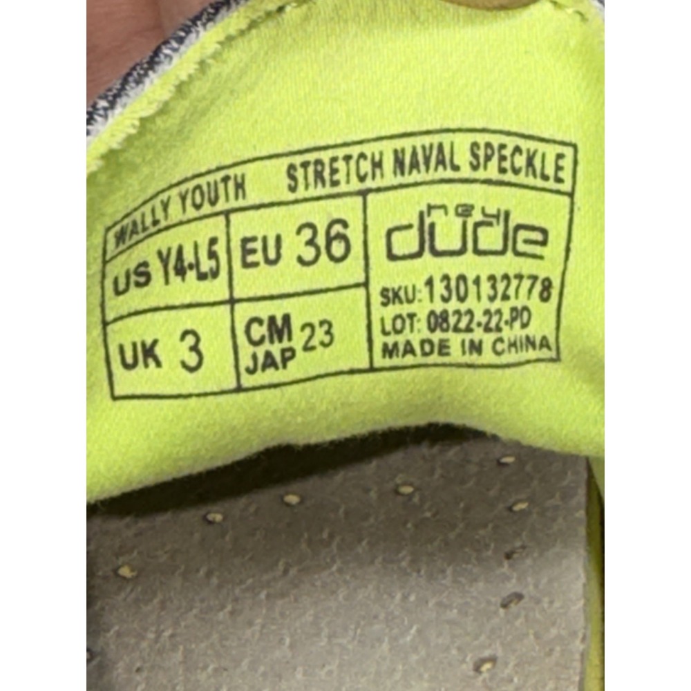 Hey Dude Shoes Boys Size‎ 4 Womens Size 5 Wally Blue Slip On Comfort Sneakers - Picture 9 of 9